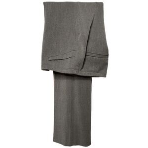 Chico's Gray Flare Leg Stretch Trousers Sz 00 Regular Front & Back Slit Pockets